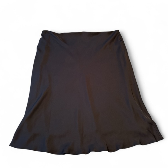 Nordstrom Rack Basic Satin Sheen Maxi Skirt Solid Black Polyester Women’s 3X - Picture 3 of 9